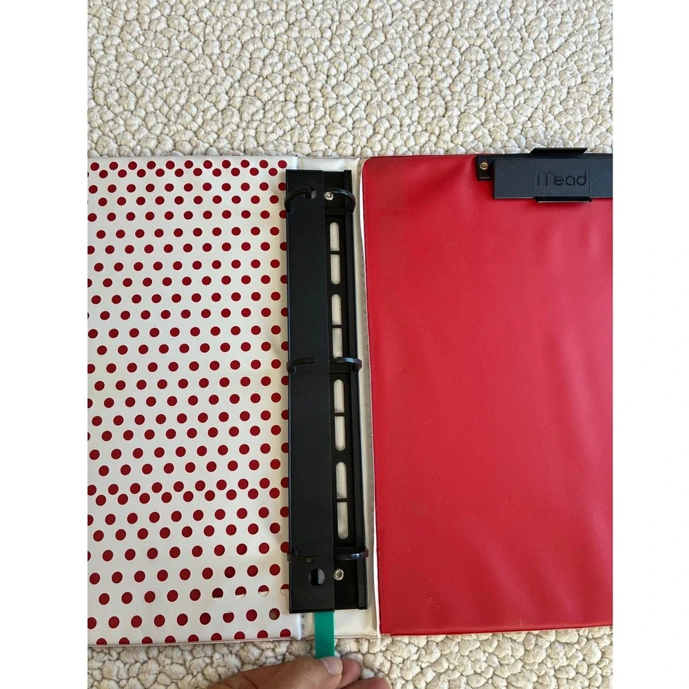 Vintage 1992 Mead Trapper Keeper Golden Retriever Puppies Red 3 Ring Binder 90s